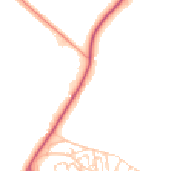 Daytime road noise heatmap for HP22 5PG
