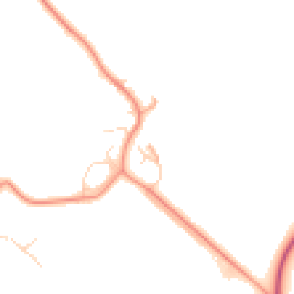 Daytime road noise heatmap for HP22 5PQ