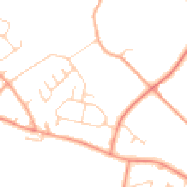 Daytime road noise heatmap for HP22 5QR