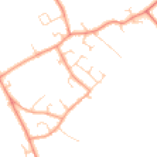 Daytime road noise heatmap for HP22 5SL