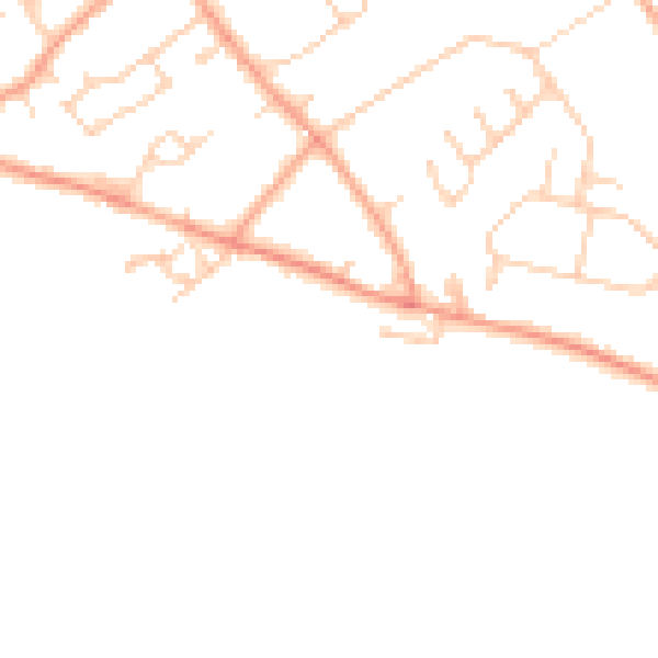Daytime road noise heatmap for HP22 5TP