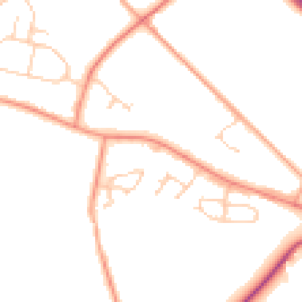 Daytime road noise heatmap for HP22 5US