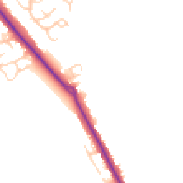Daytime road noise heatmap for HP22 5ZE