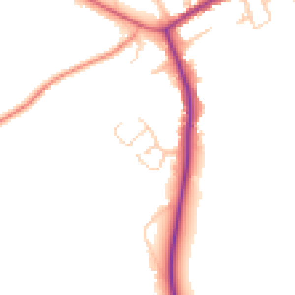 Daytime road noise heatmap for HP22 5ZU