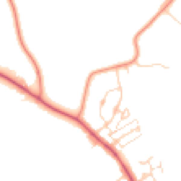 Daytime road noise heatmap for HP22 6AR