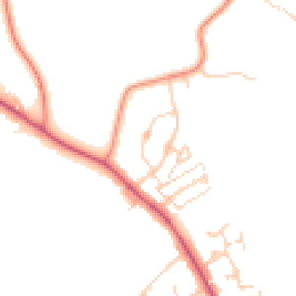 Daytime road noise heatmap for HP22 6AW