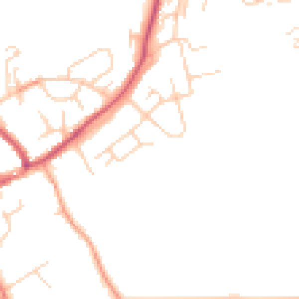 Daytime road noise heatmap for HP22 6HZ
