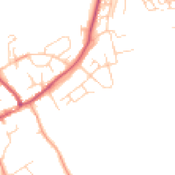 Daytime road noise heatmap for HP22 6JA