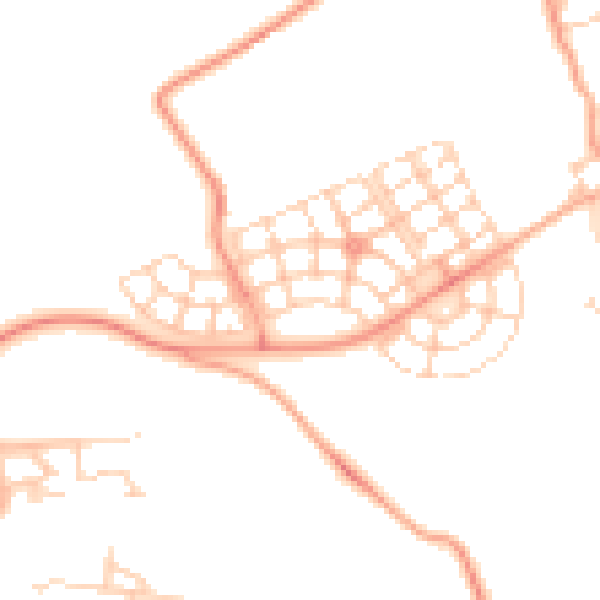 Daytime road noise heatmap for HP22 7AJ