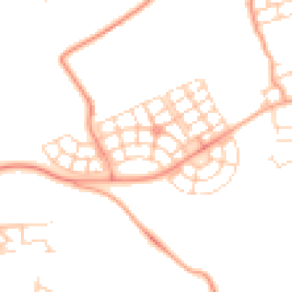 Daytime road noise heatmap for HP22 7AN