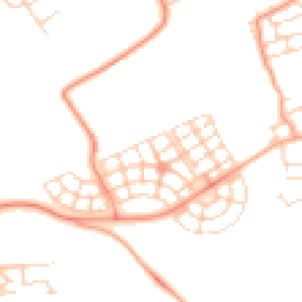 Daytime road noise heatmap for HP22 7AS