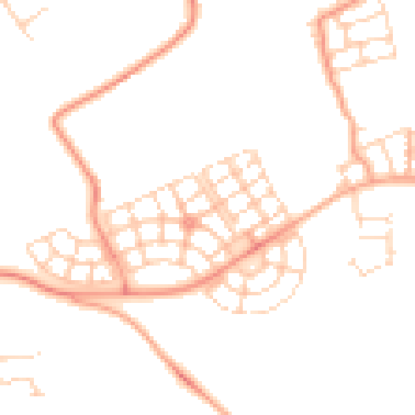 Daytime road noise heatmap for HP22 7AU