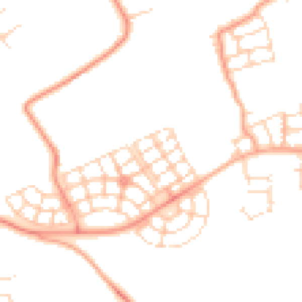 Daytime road noise heatmap for HP22 7BF