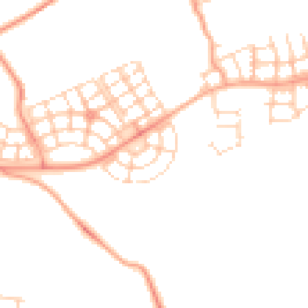 Daytime road noise heatmap for HP22 7BH