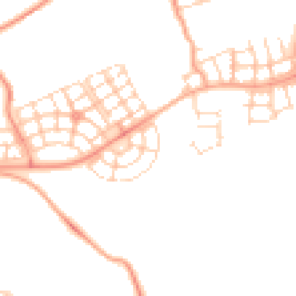 Daytime road noise heatmap for HP22 7BL