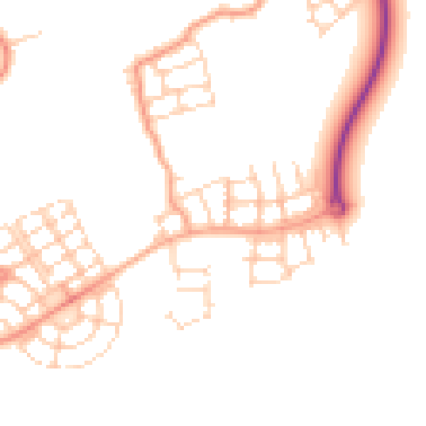 Daytime road noise heatmap for HP22 7BT