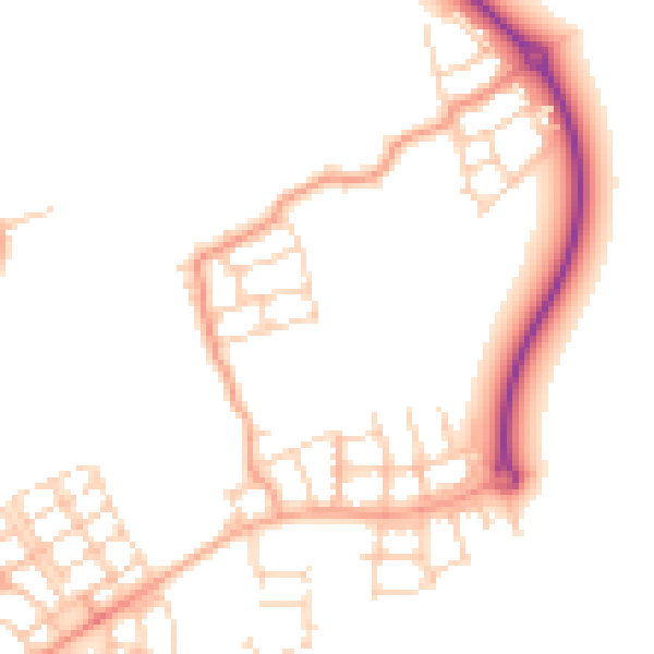 Daytime road noise heatmap for HP22 7BY