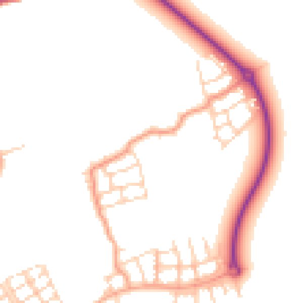 Daytime road noise heatmap for HP22 7FL