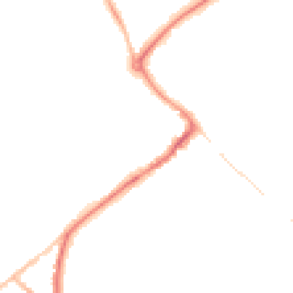 Night-time road noise heatmap for HP27 0AB