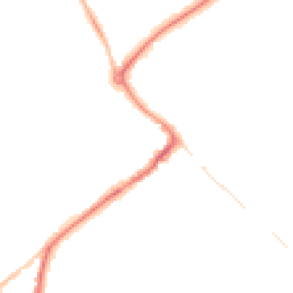 Night-time road noise heatmap for HP27 0AL