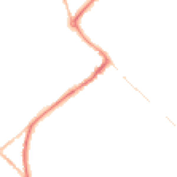 Night-time road noise heatmap for HP27 0DF