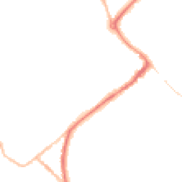 Night-time road noise heatmap for HP27 0DL