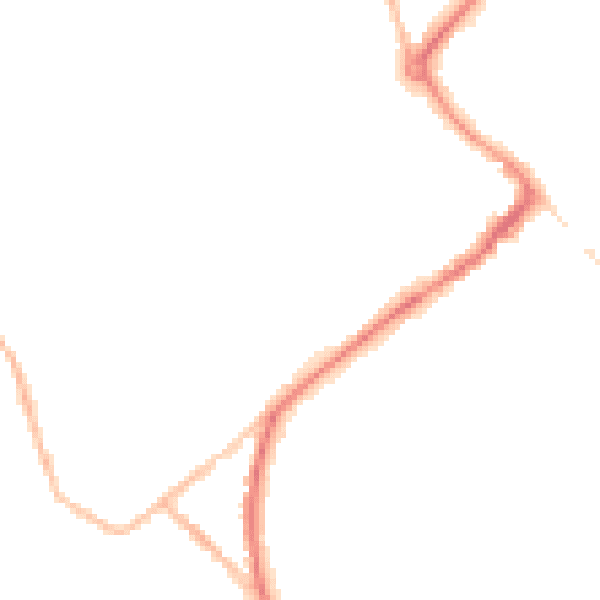 Night-time road noise heatmap for HP27 0EB