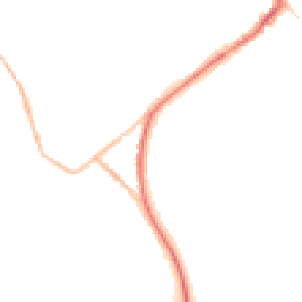 Night-time road noise heatmap for HP27 0EE