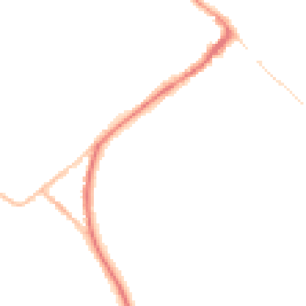 Night-time road noise heatmap for HP27 0EF