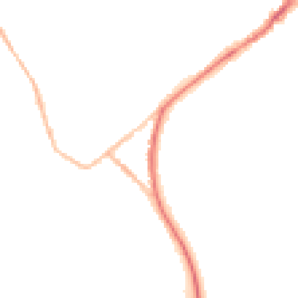 Night-time road noise heatmap for HP27 0EN
