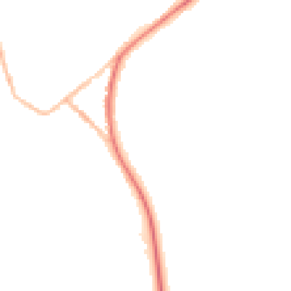 Night-time road noise heatmap for HP27 0EP