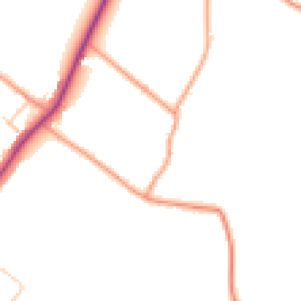 Daytime road noise heatmap for HP27 0LN