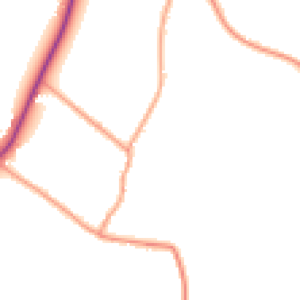 Daytime road noise heatmap for HP27 0LT
