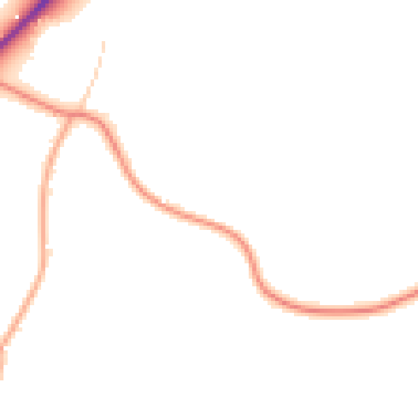 Daytime road noise heatmap for HP27 0NB