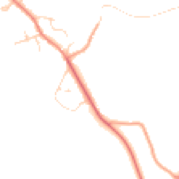 Daytime road noise heatmap for HP27 0PL