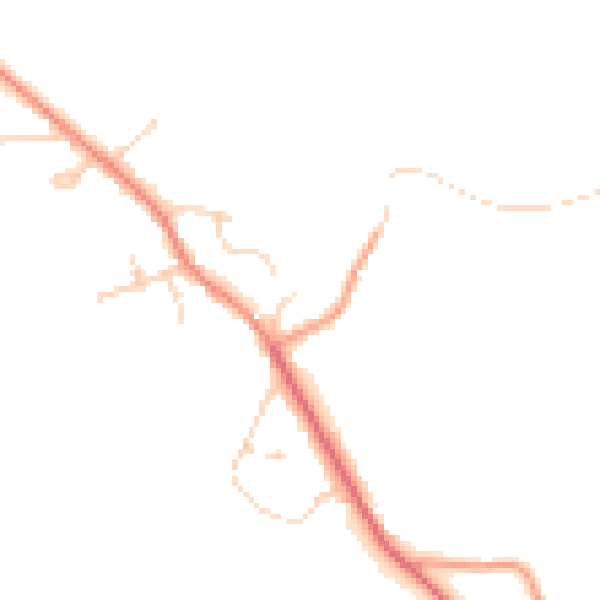 Daytime road noise heatmap for HP27 0PS