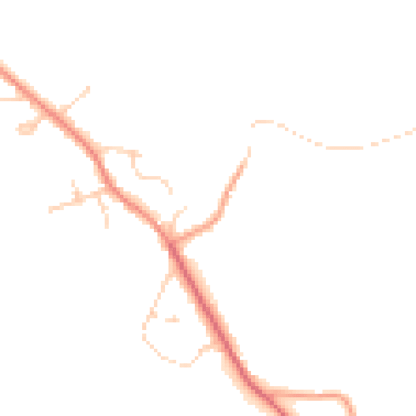 Daytime road noise heatmap for HP27 0PT