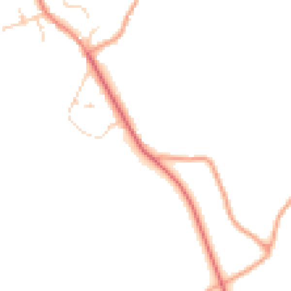 Daytime road noise heatmap for HP27 0RA