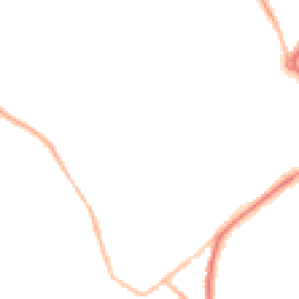 Night-time road noise heatmap for HP27 9BJ