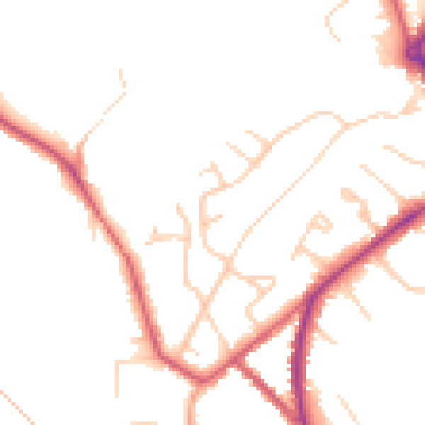 Daytime road noise heatmap for HP27 9BL