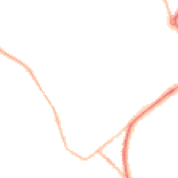 Night-time road noise heatmap for HP27 9BL