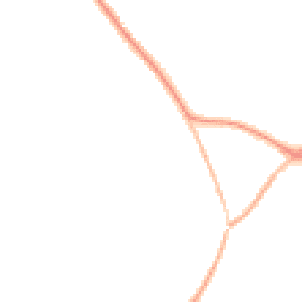Night-time road noise heatmap for HP27 9ET