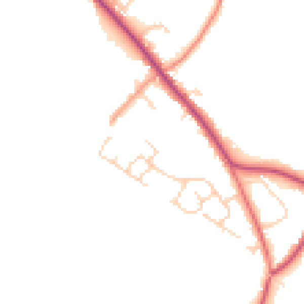 Daytime road noise heatmap for HP27 9FA
