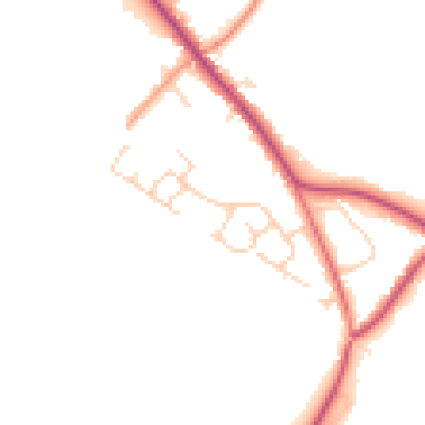 Daytime road noise heatmap for HP27 9FE