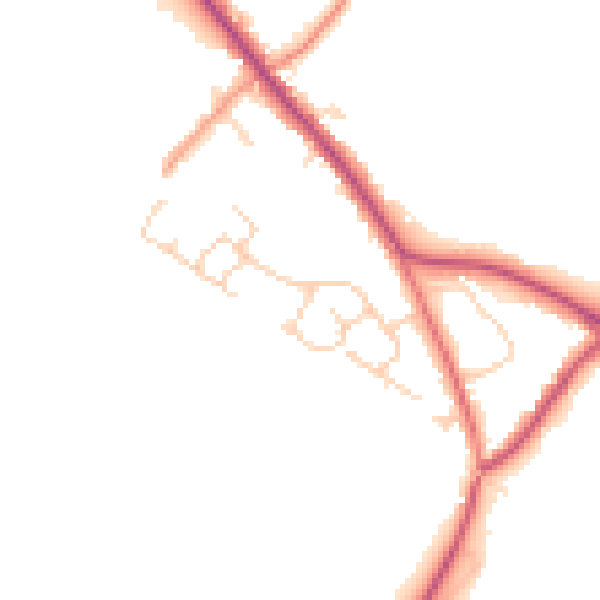 Daytime road noise heatmap for HP27 9FG