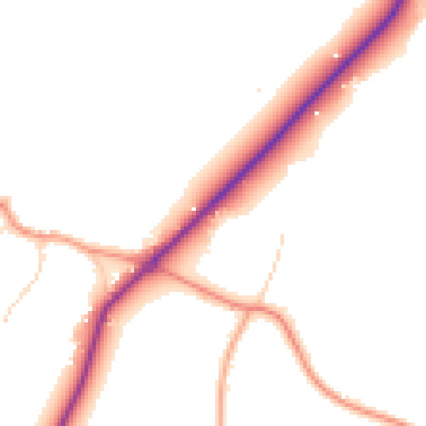 Daytime road noise heatmap for HP27 9LL