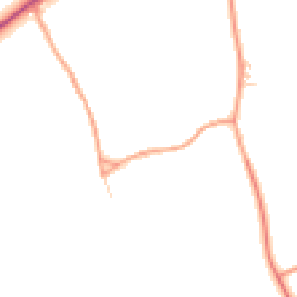 Daytime road noise heatmap for HP27 9PD