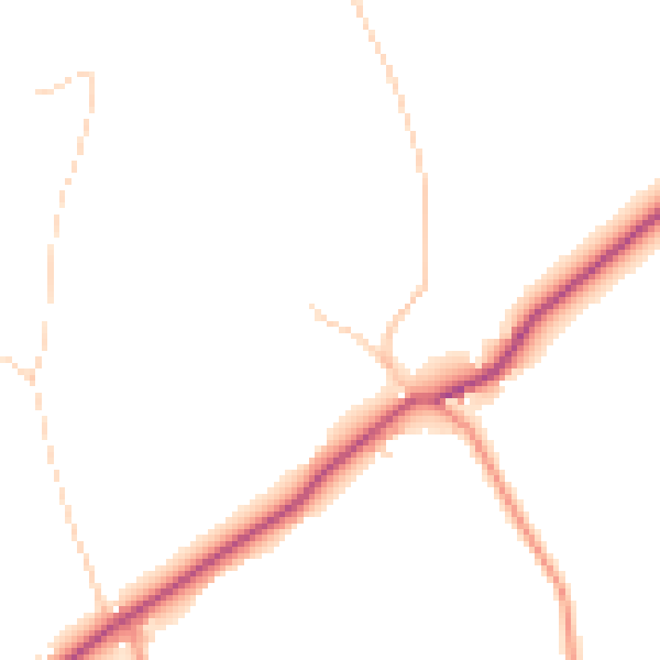 Daytime road noise heatmap for HP27 9QG