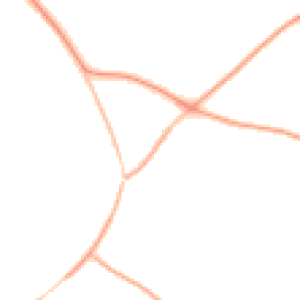 Night-time road noise heatmap for HP27 9RZ