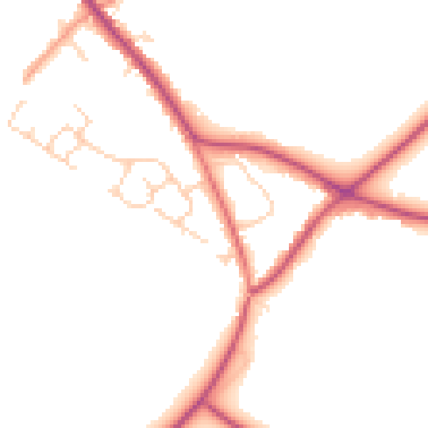 Daytime road noise heatmap for HP27 9SD